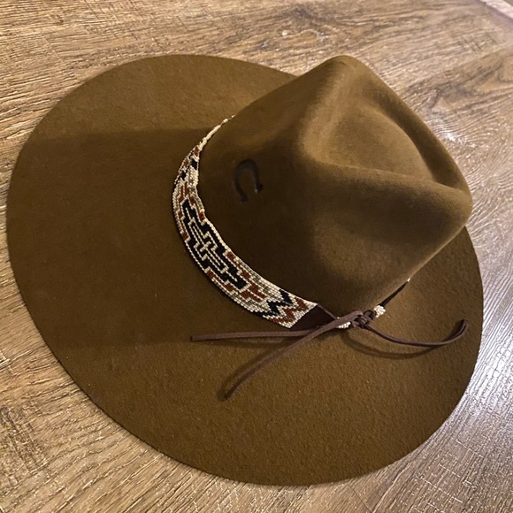 Brown Felt Western Hat with Wide Brim - Picture 1 of 1